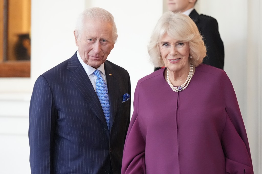 King Charles and Queen Camilla seen leaving Buckingham Palace on Dec. 4 in London.