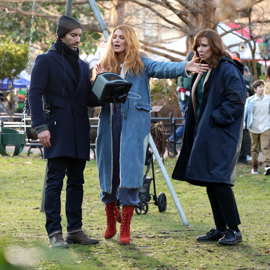 Blake Lively and Justin Baldoni behind the scenes of "It Ends With Us."