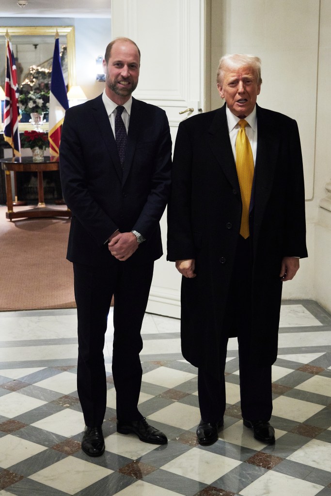 President-Elect Donald Trump meets with Prince William at the Embassy of the United Kingdom's Residence on December 7, 2024 in Paris, France.