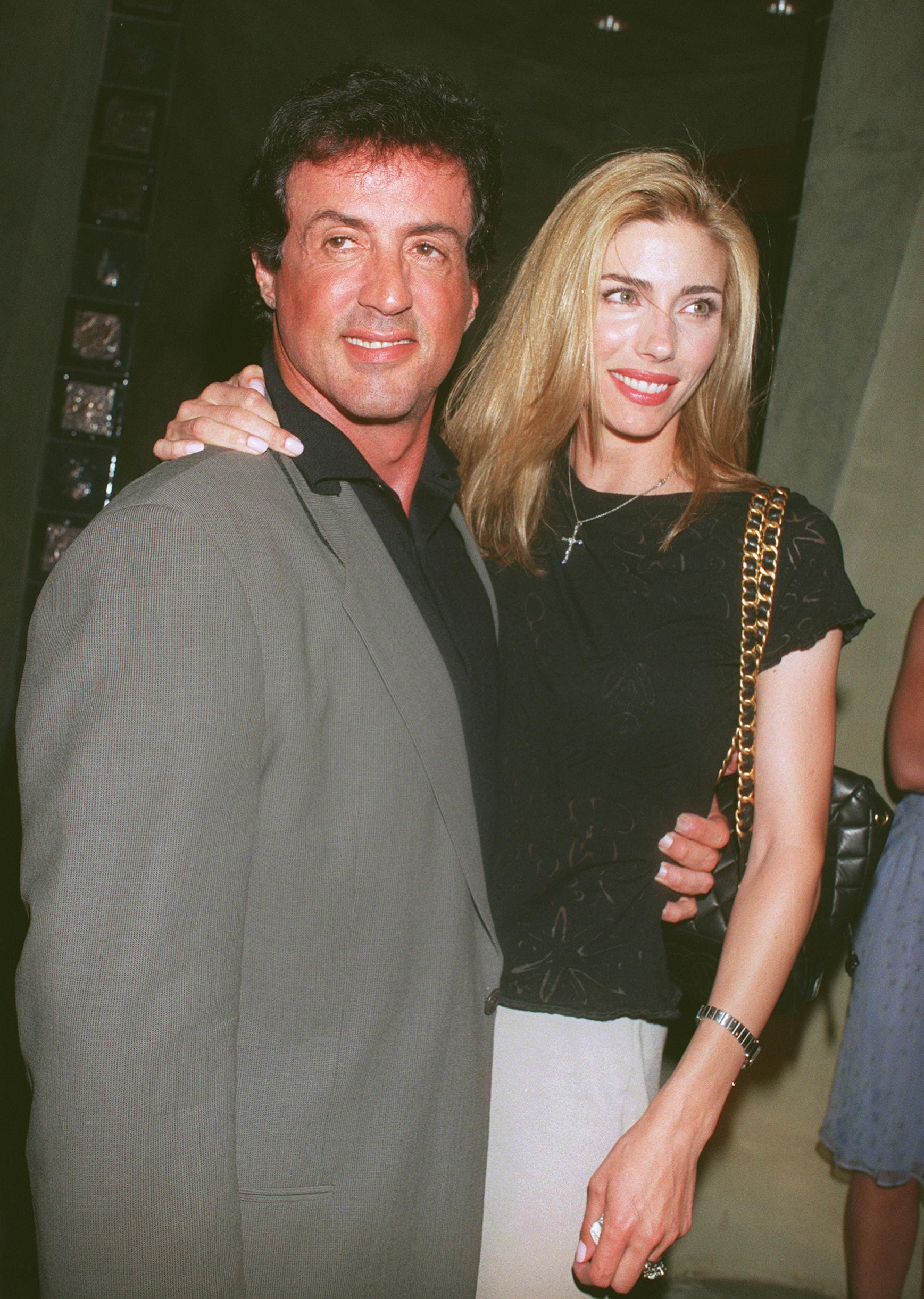 Sylvester Stallone with Jennifer Flavin