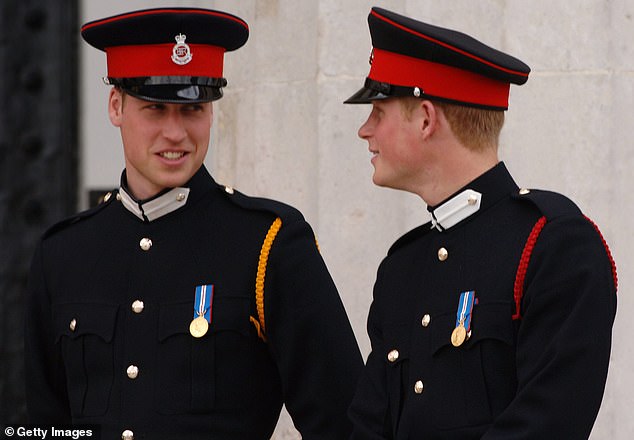 William at Prince Harry's passing-out parade in April 2006