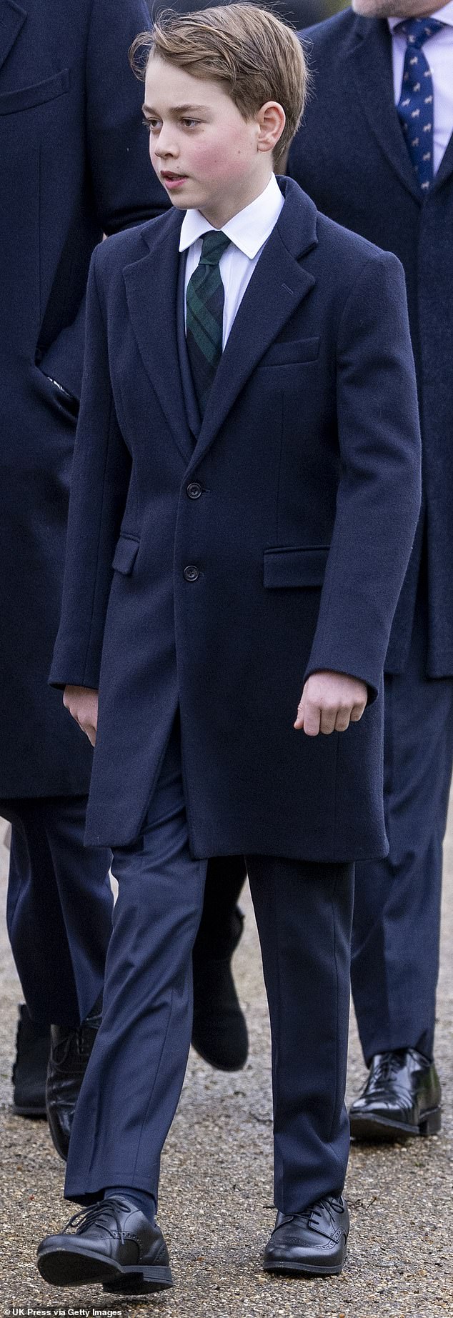 The young royal's look does not mark the first time the eldest Wales child (pictured) has been compared to his father, Prince William