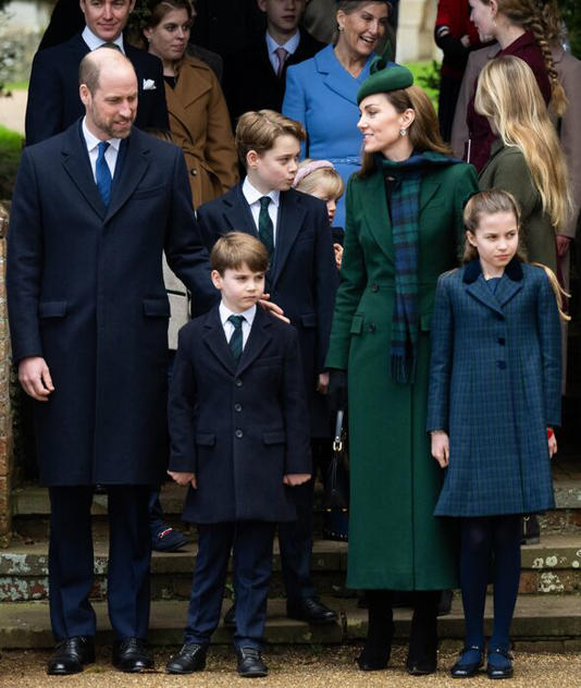 Prince William and his family at Christmas Day on Sandringham