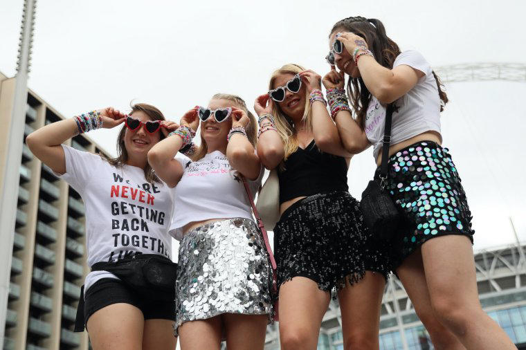 Taylor Swift fans in London ahead of her Wembley shows (Photo: Alishia Abodunde/Getty Images)