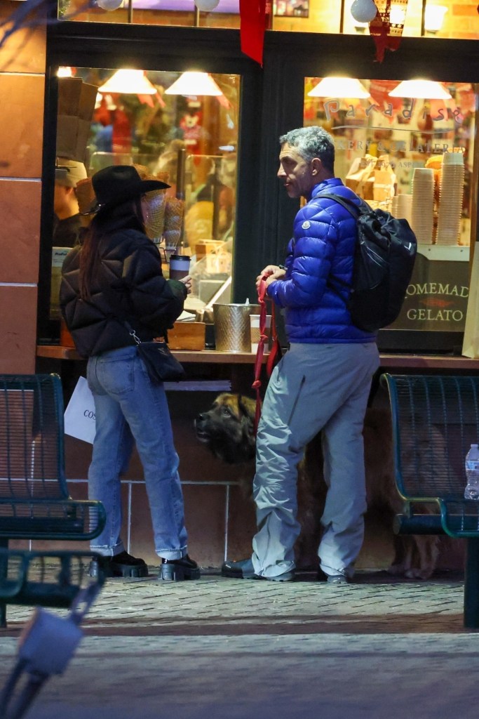 Kyle Richards and Mauricio Umansky stop for coffee in Aspen, Colo., on Saturday.