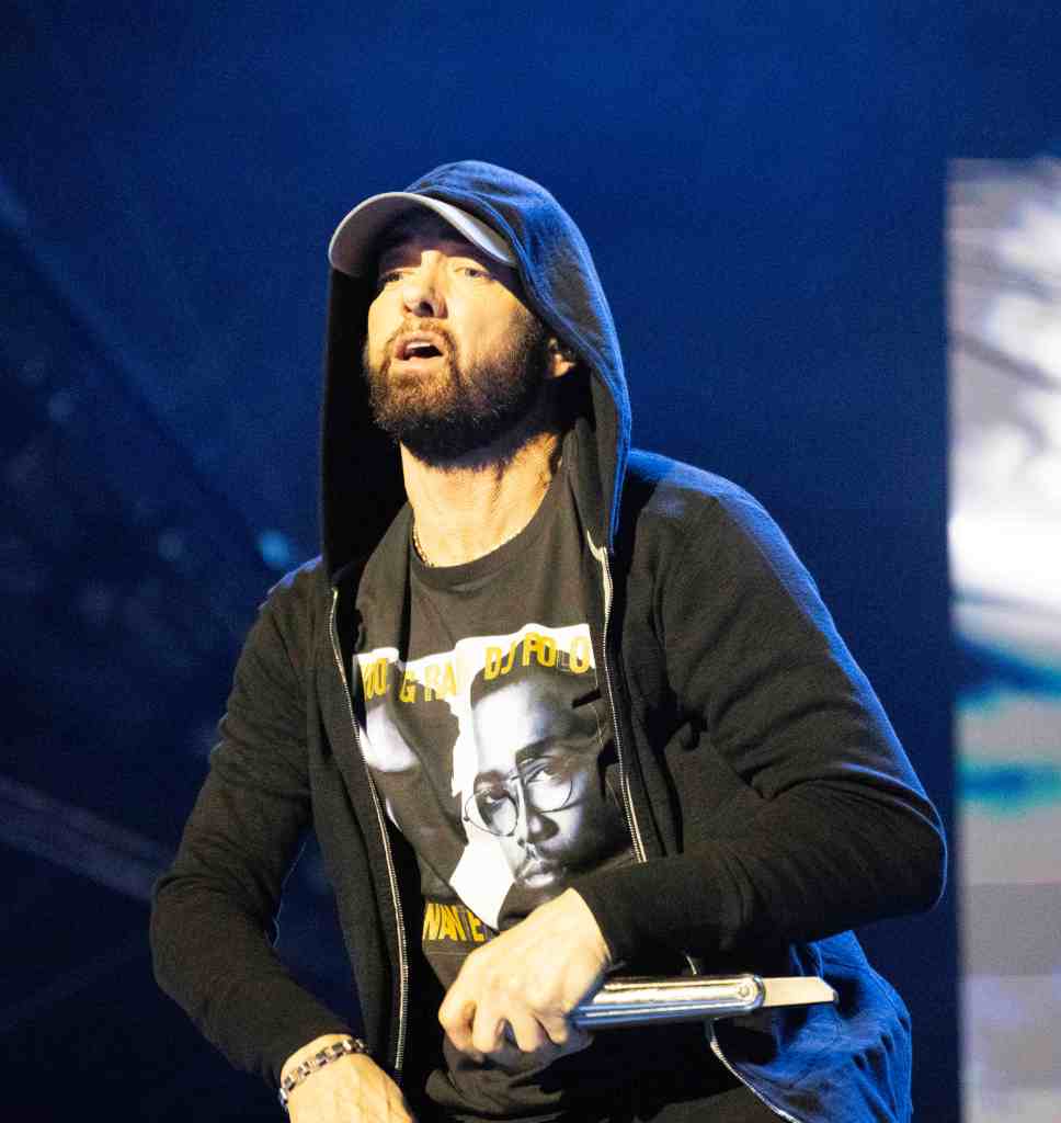 Eminem performing at the Germania Super Stage at F1 in Austin in October.