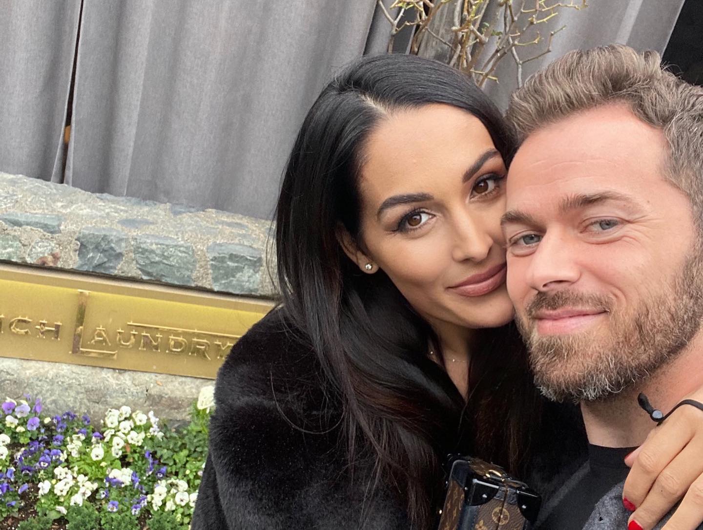 A selfie of Nikki Garcia and Artem Chigvintsev.