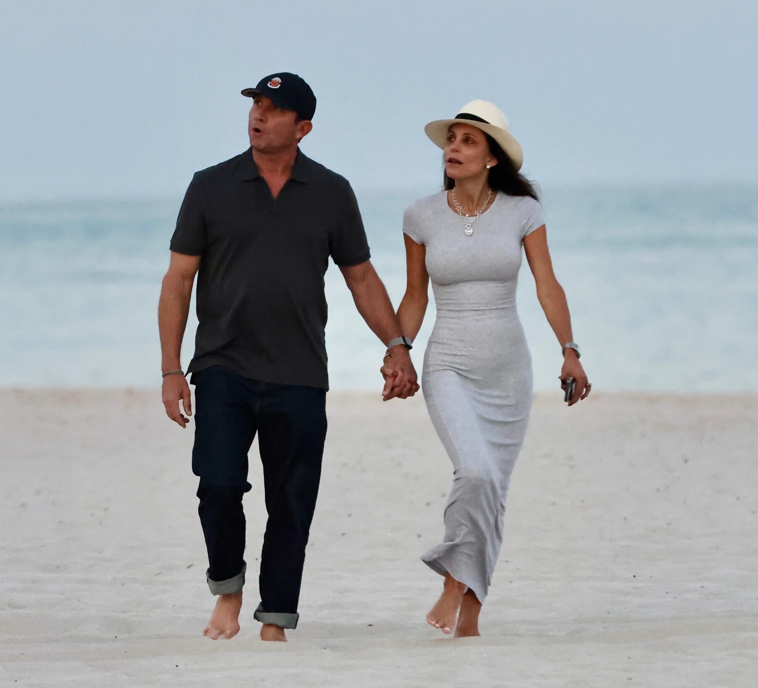 Tom Villante and Bethenny Frankel holding hands in Miami Beach in December 2024