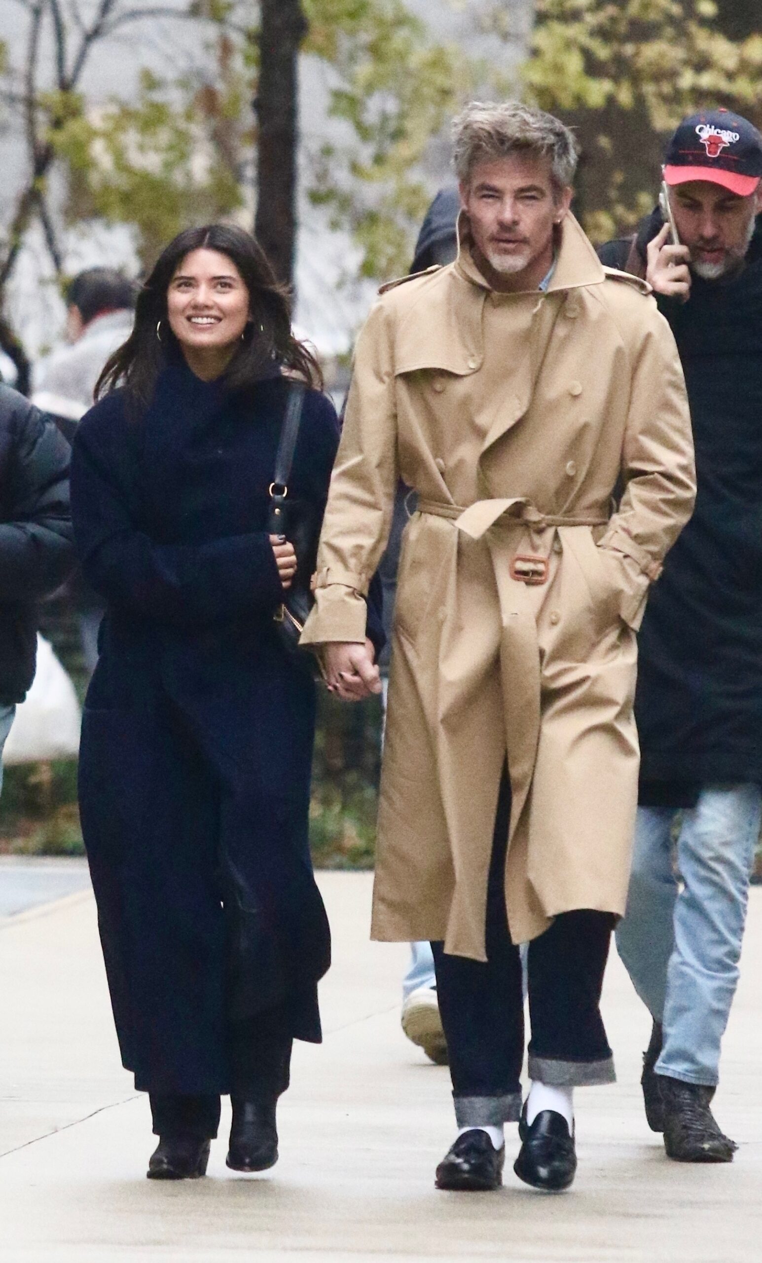 Chris Pine and girlfriend Keana Sky Wenger stroll in style in Soho.