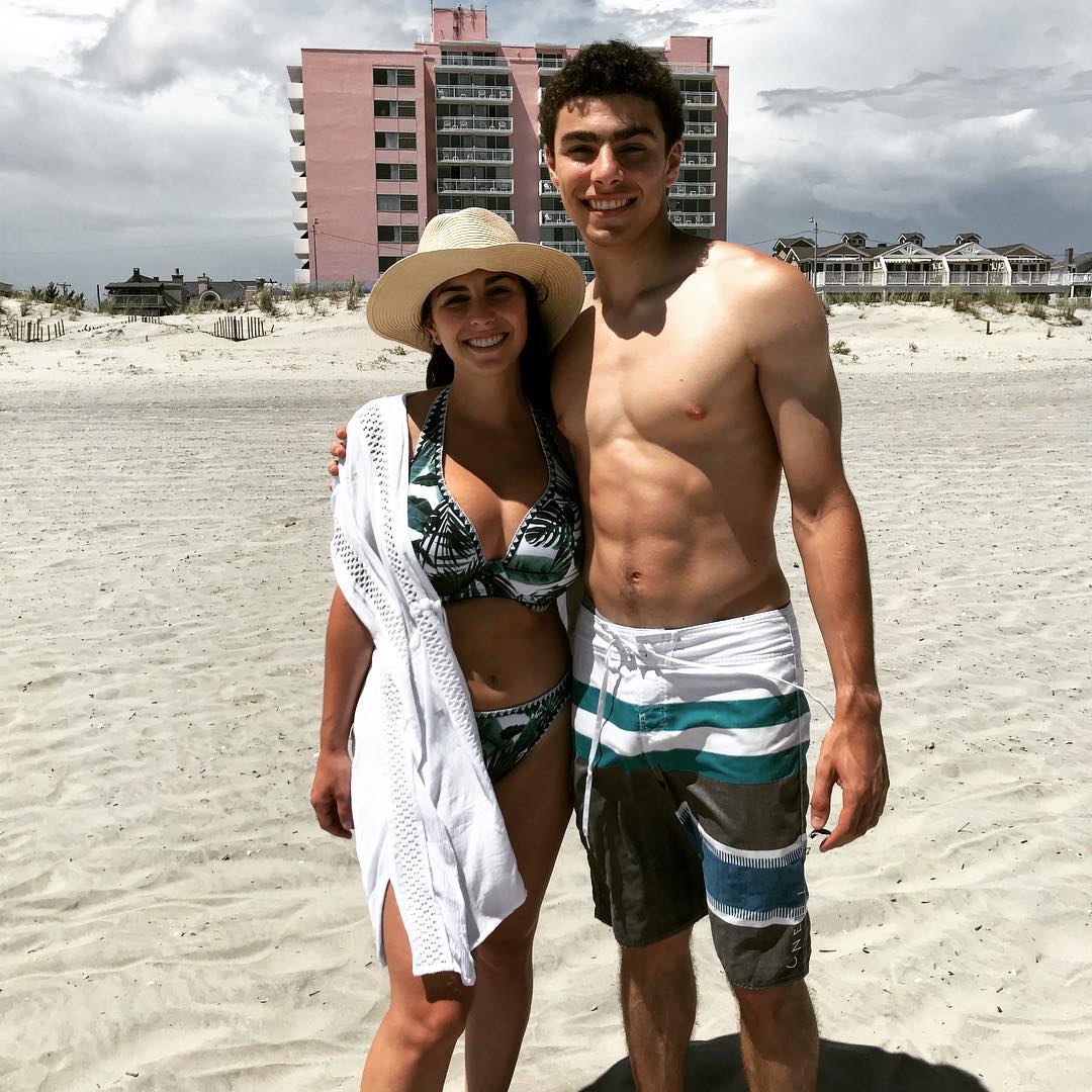 Luigi Mangione pictured with his sister at the beach.