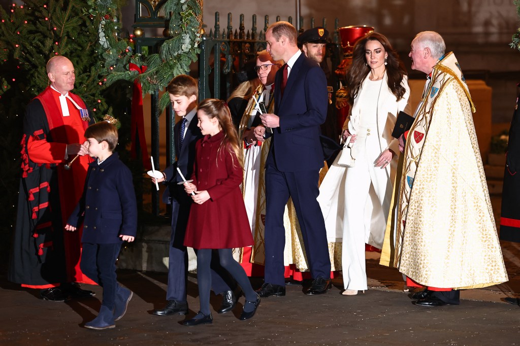 Prince Louis, Prince George, Princess Charlotte, Prince William and Kate Middleton