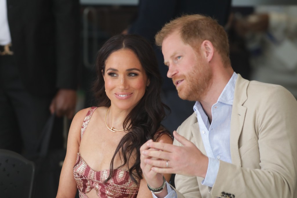 Prince Harry and Meghan Marklevisit Delia Zapata Art Center in Bogota, Colombia on August 15, 2024.