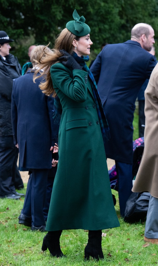 Kate Middleton attending Christmas Day church services on Dec. 25 with her family.