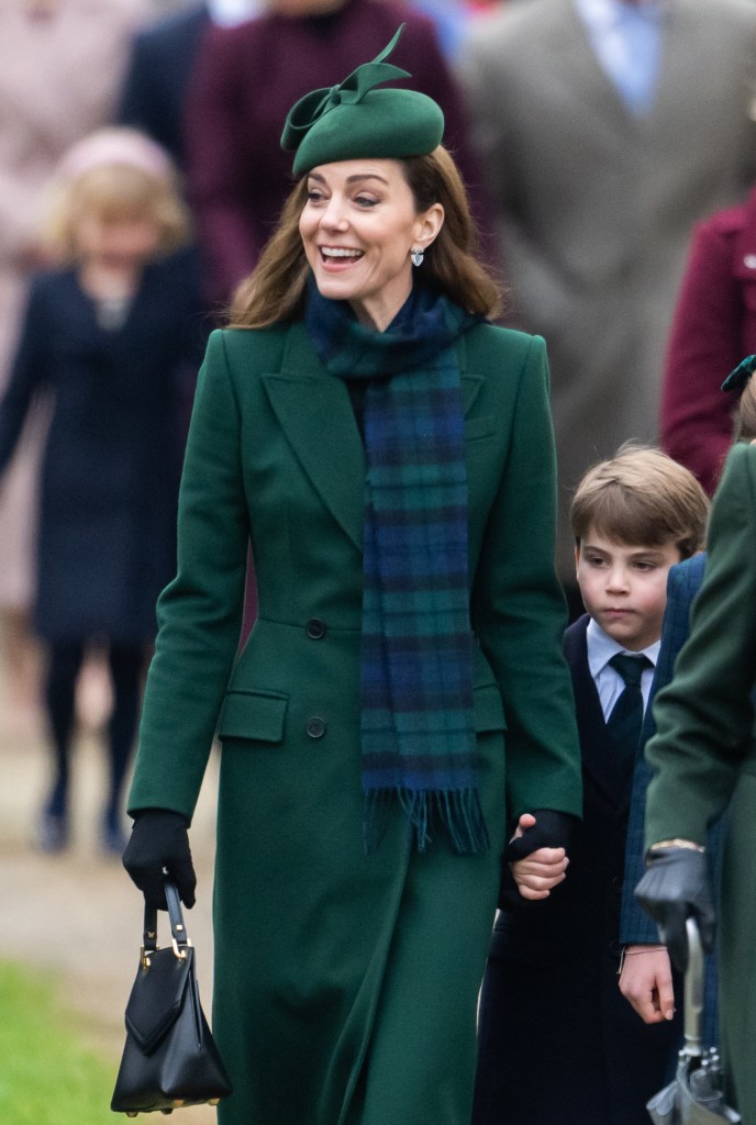 Kate Middleton attending Christmas Day church services on Dec. 25 with her family.