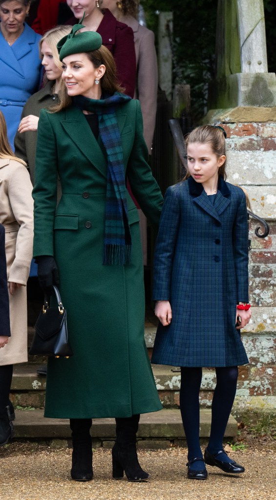 Kate Middleton attending Christmas Day church services on Dec. 25 with her family.