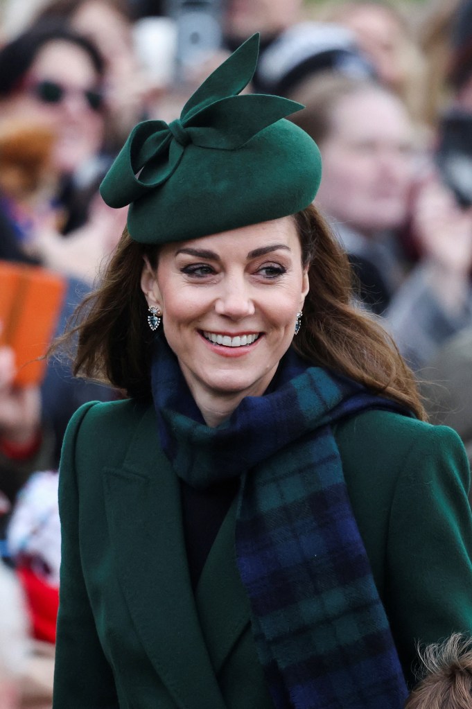 Kate Middleton attending Christmas Day church services on Dec. 25 with her family.