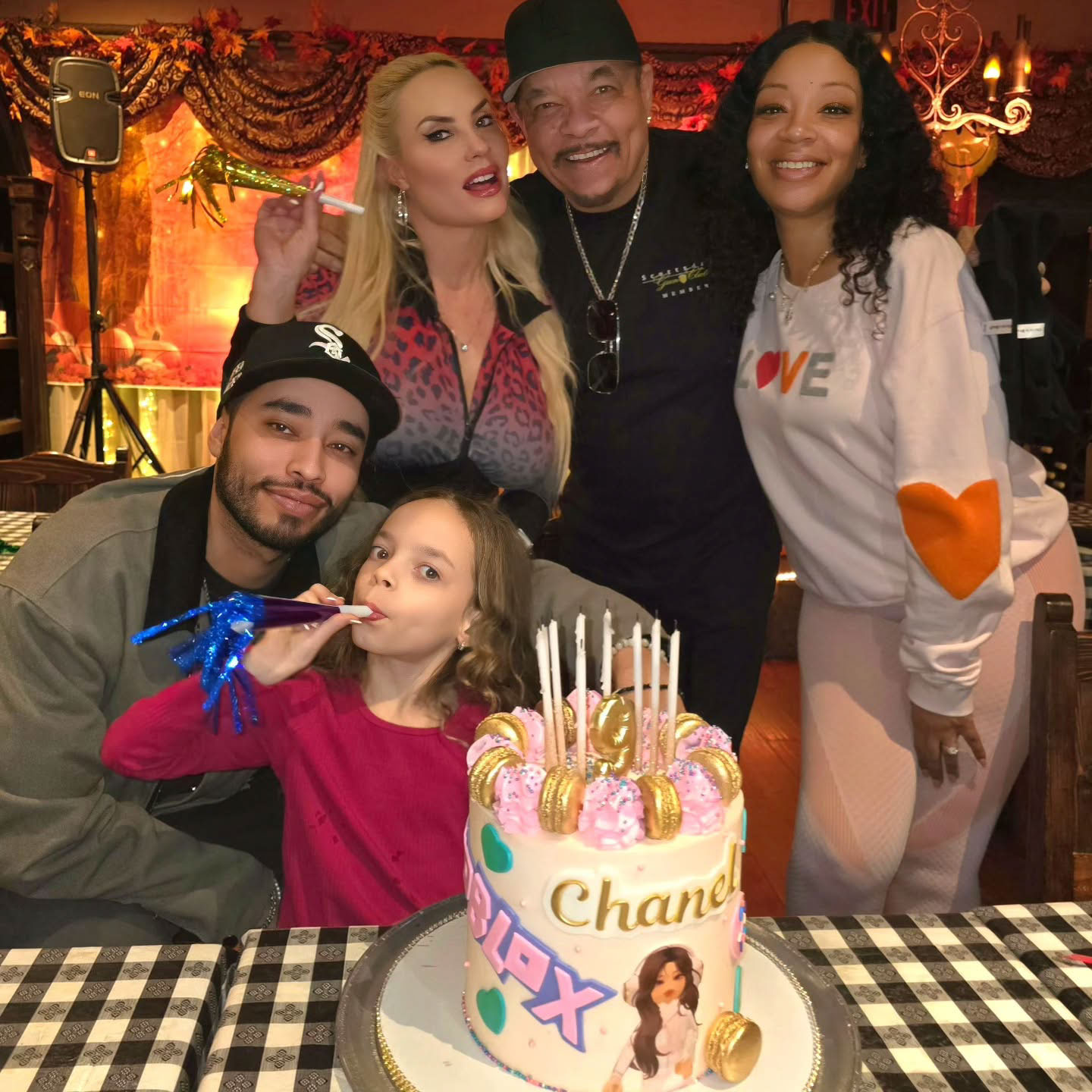 Ice-T and Coco Austin's daughter chanel posing for a photo