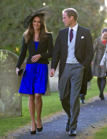 Indigo/Getty Kate Middleton and Prince William attend Harry Meade & Rosie Bradford's wedding at the Church of St. Peter and St. Paul on Oct. 23, 2010 in Northleach near Cheltenham, England