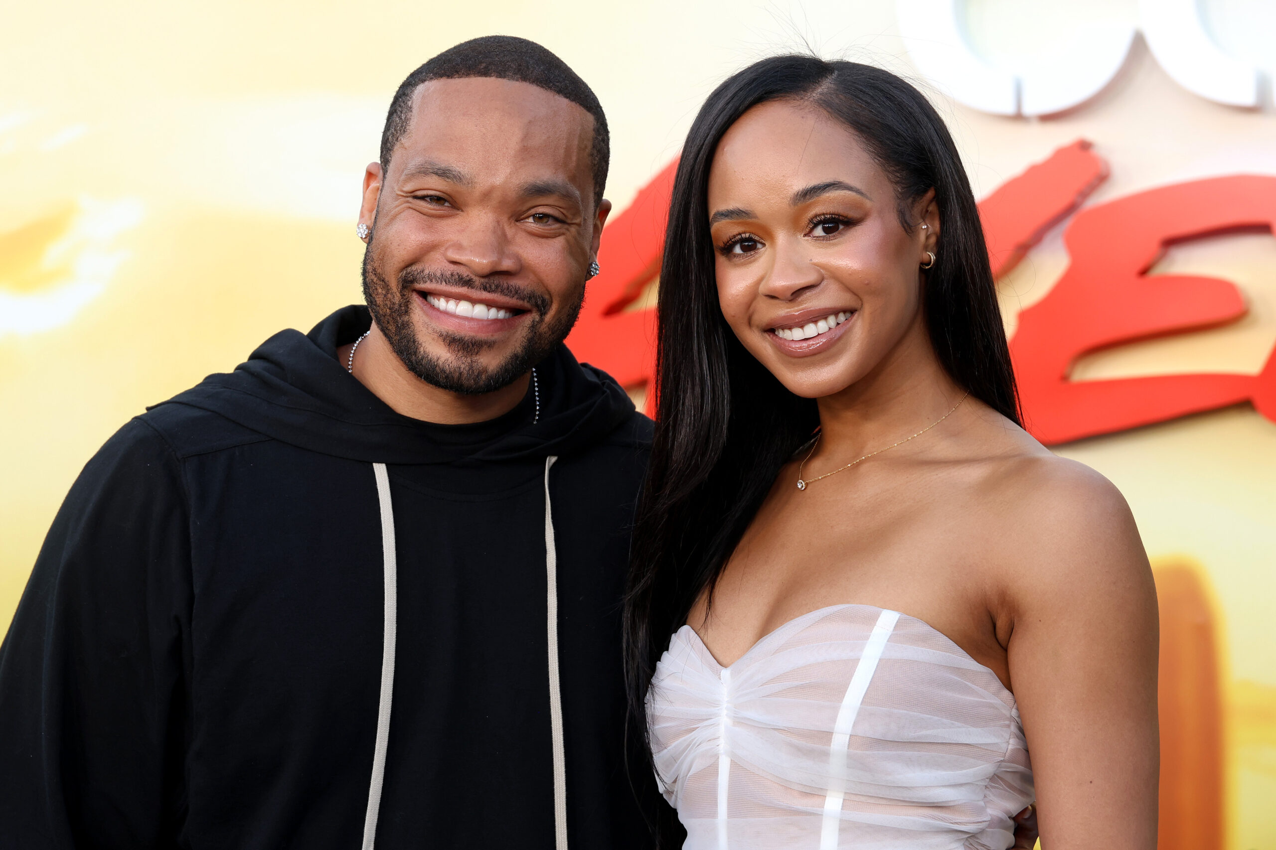 Jasmin Lawrence and Eric Murphy at the Los Angeles premiere of Netflix's "Beverly Hills Cop: Axel F" in 2024.