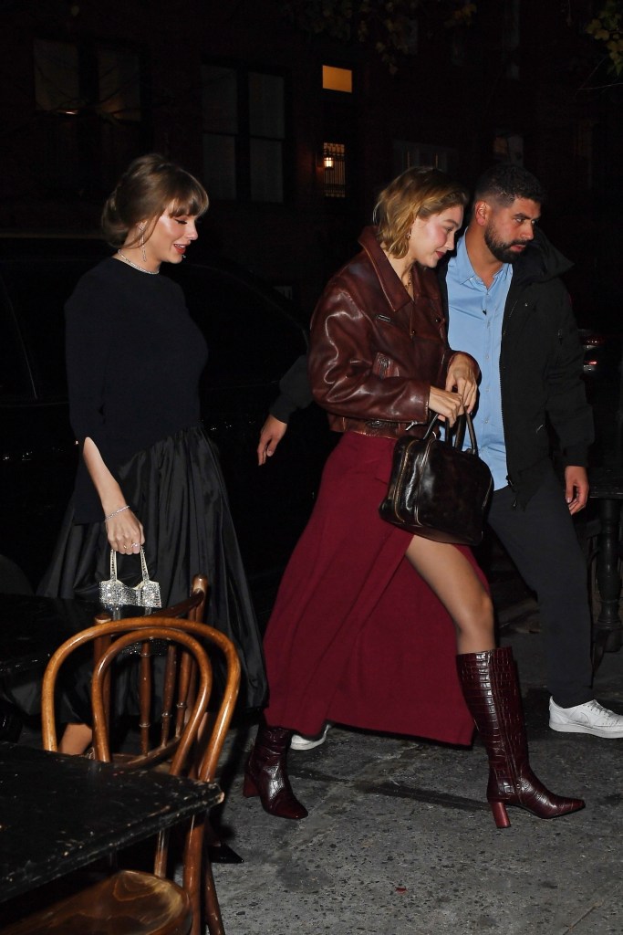 Taylor Swift and Gigi Hadid at Waverly Inn on Dec. 3.