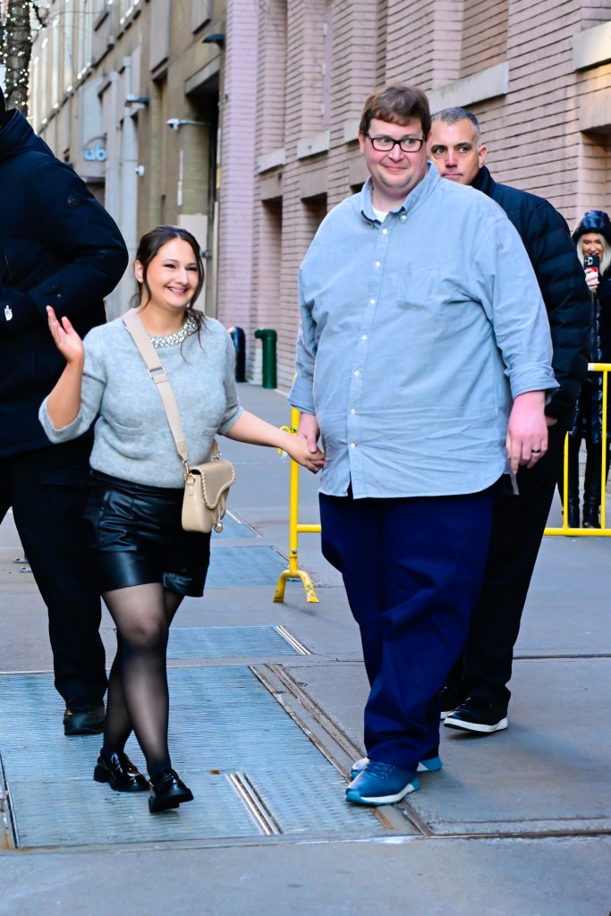 Gypsy Rose Blanchard and Ryan Scott Anderson are seen in midtown on January 05, 2024 in New York City.