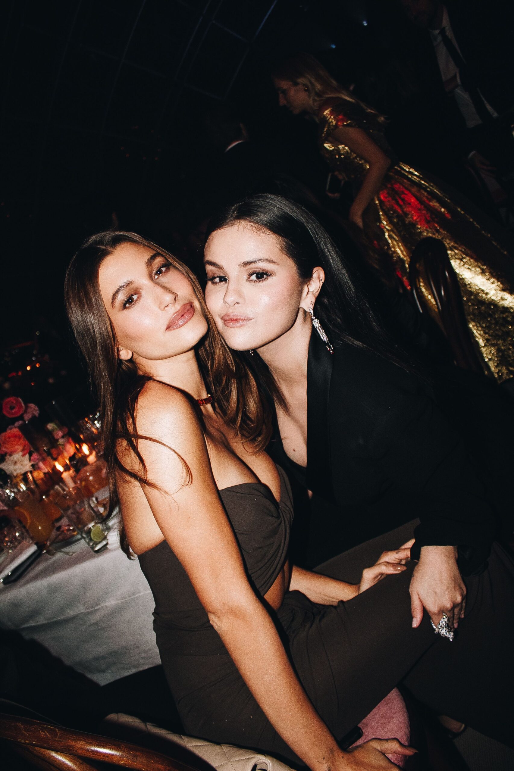 Hailey Bieber and Selena Gomez posing together