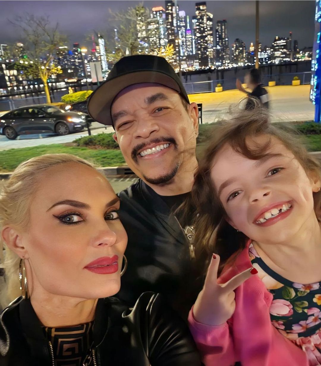 A selfie of Coco Austin, Ice-T and daughter Chanel