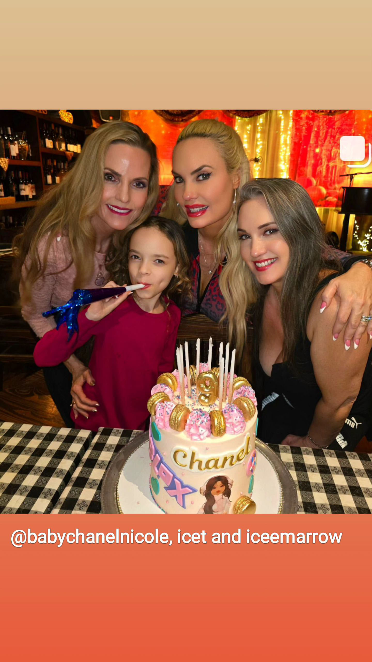 Coco's sister, Kristy Williams, and her mother, Tina Austin, posing with Chanel