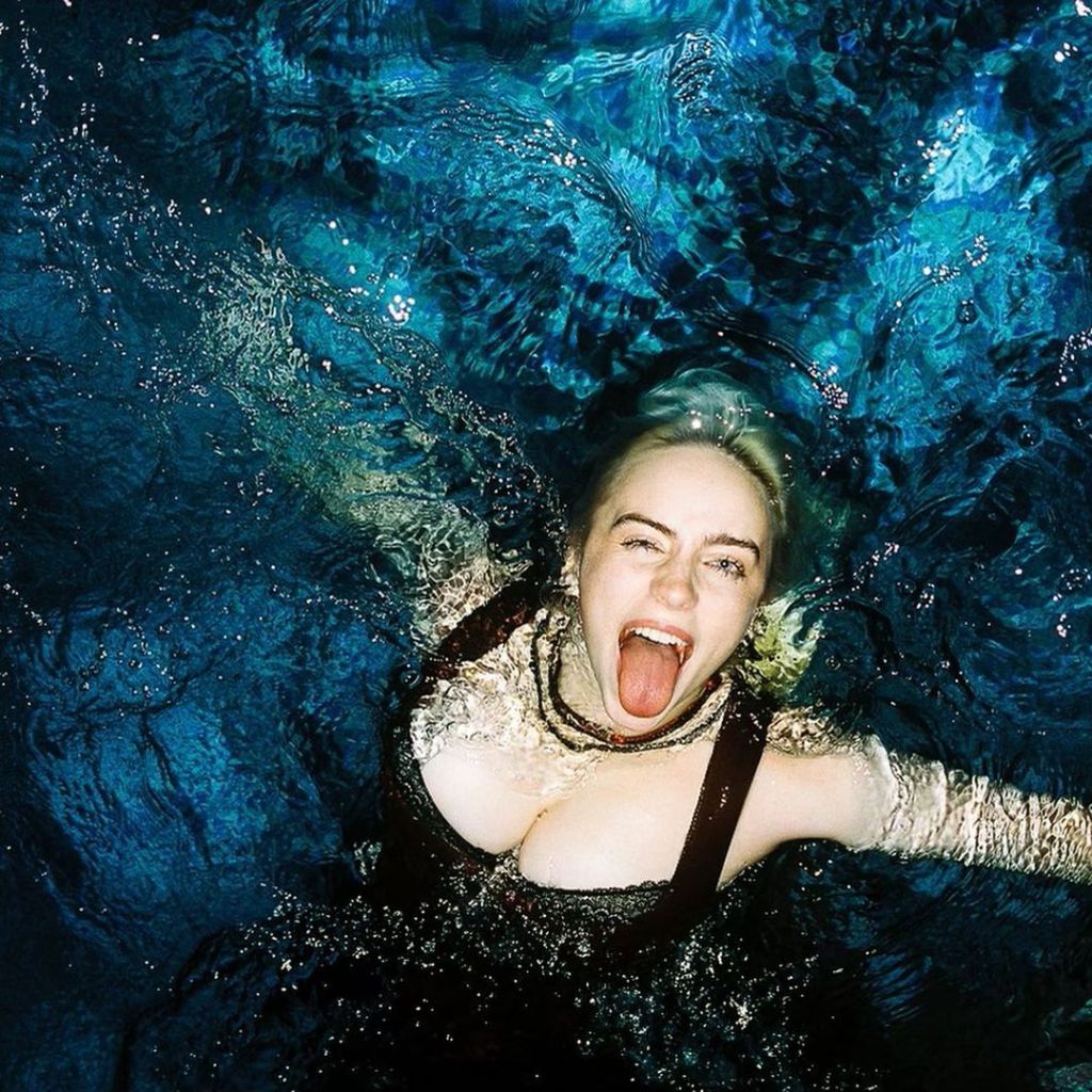 Billie Eilish swimming