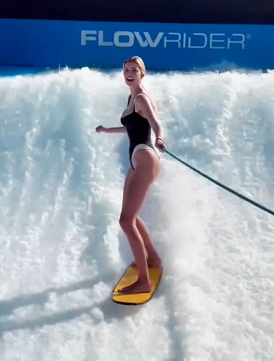 Ivanka Trump surfing