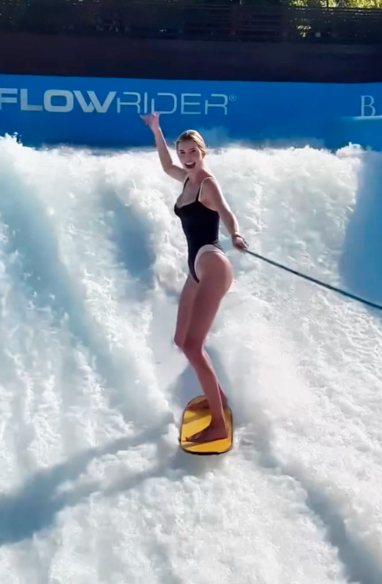 Ivanka trump surfing