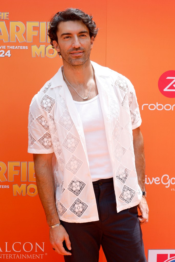 Justin Baldoni attends the Columbia Pictures World Premiere of "The Garfield Movie" at TCL Chinese Theatre on May 19, 2024 in Hollywood, Calif.