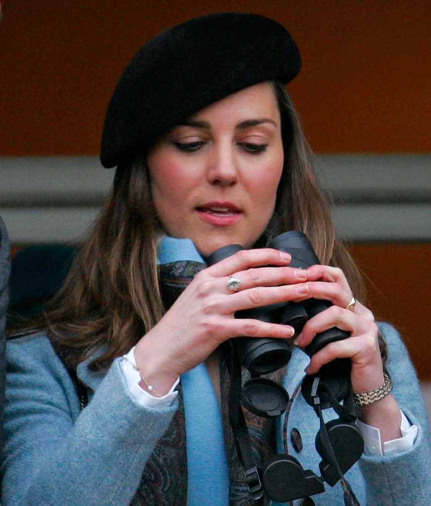 Kate Middleton using binoculars