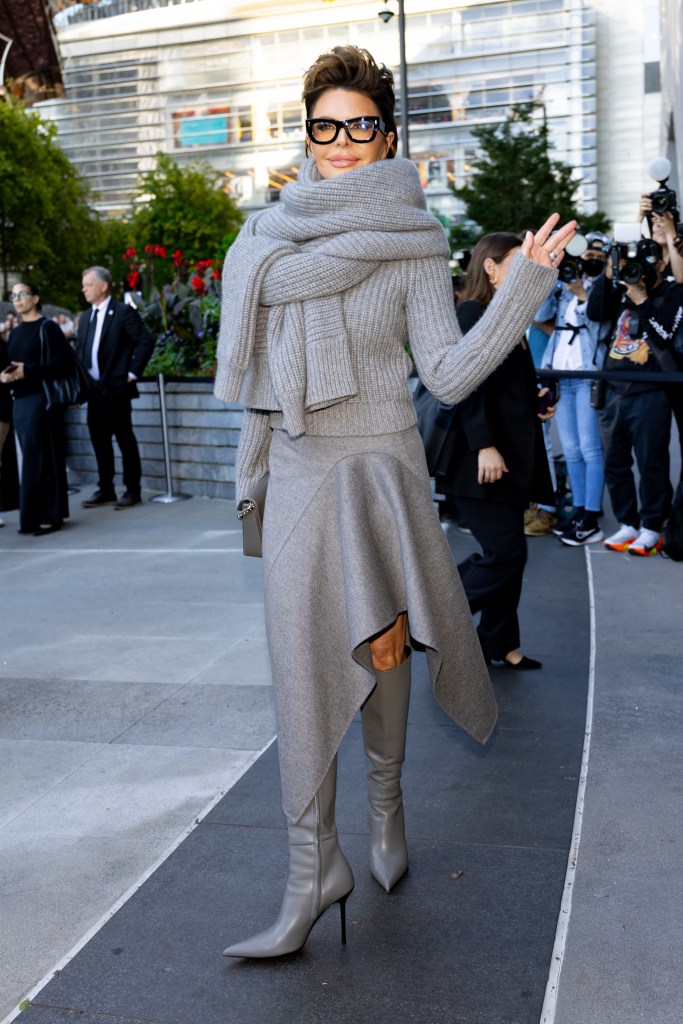 Lisa Rinna is seen at the Michael Kors show in Hudson Yards on September 10, 2024 in New York City.