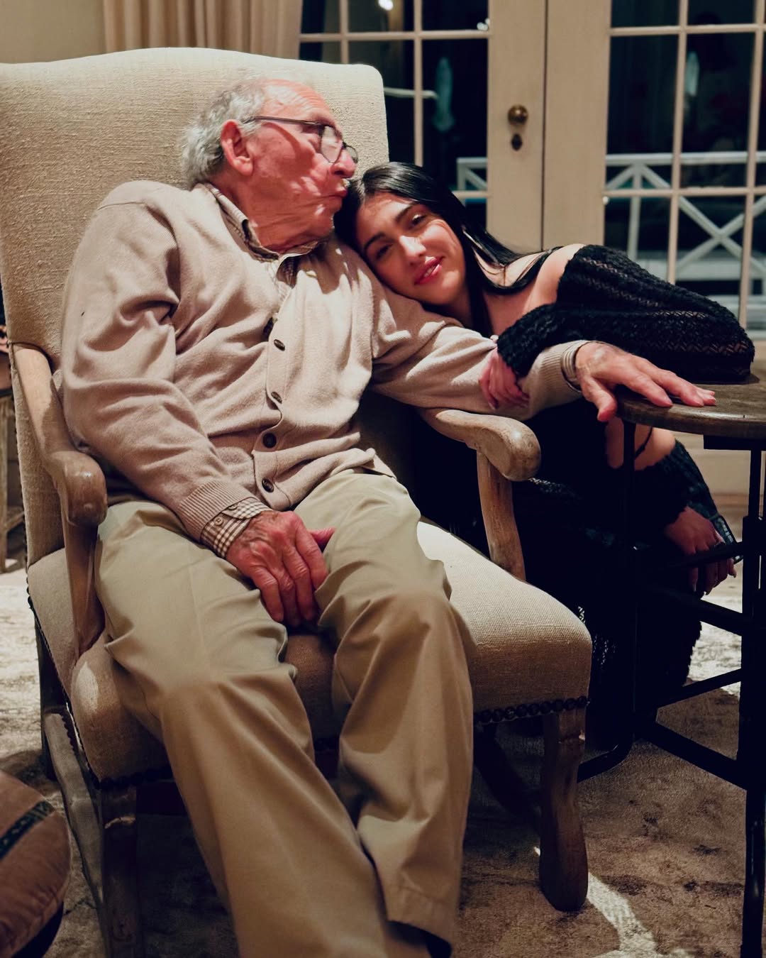 Lourdes Leon with her grandpa