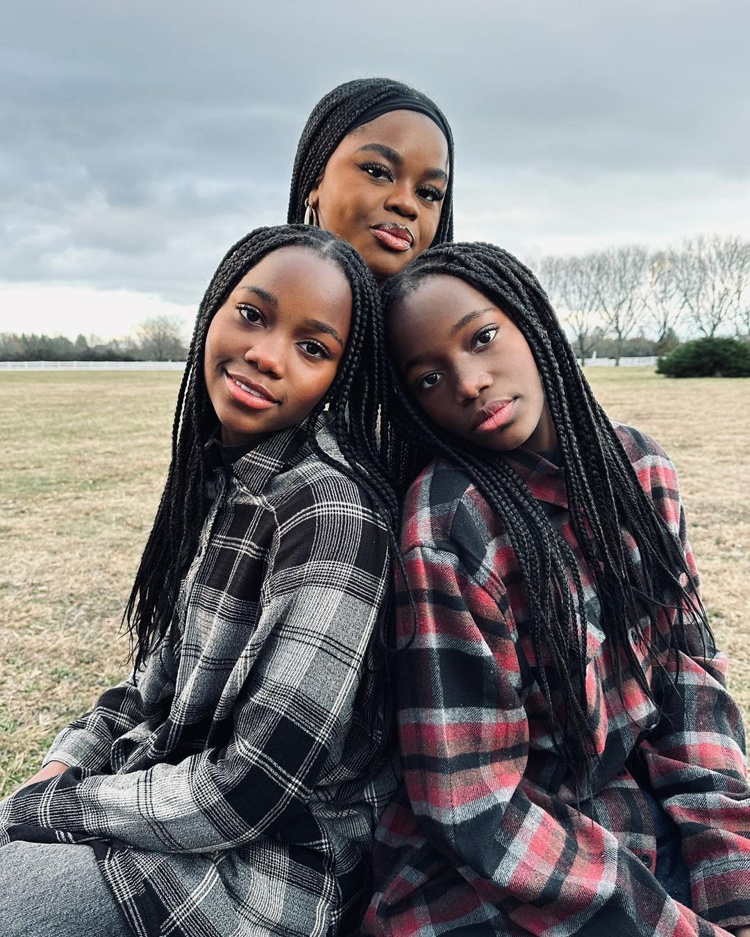 Madonna's daughter Mercy and twins Stella and Estere.