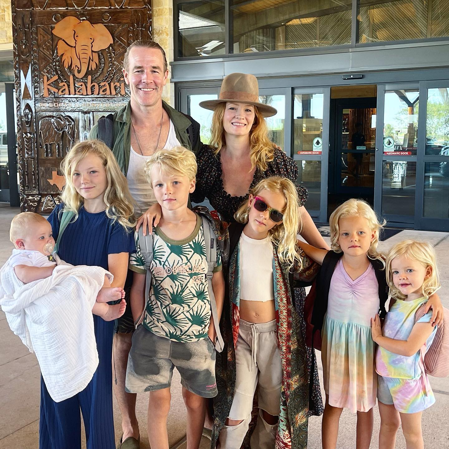 James Van Der Beek with his wife and kids.