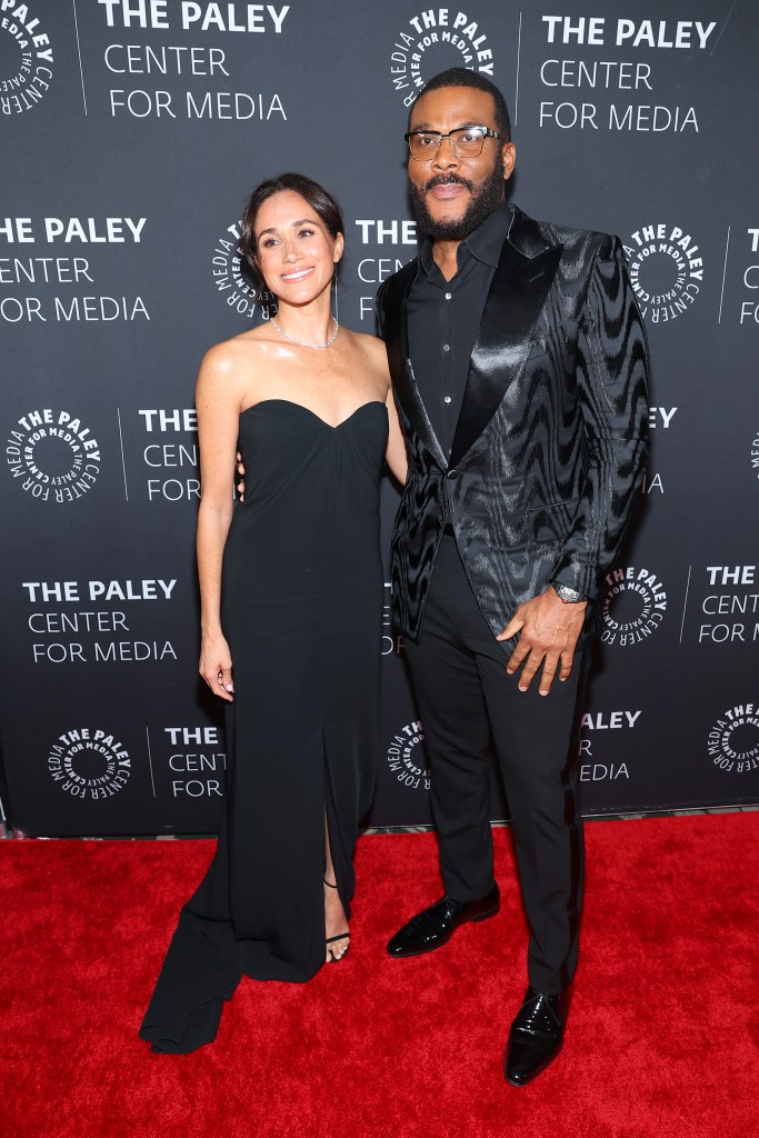 Meghan Markle and Tyler Perry attends The Paley Center for Media Hosts Paley Honors Fall Gala Honoring Tyler Perry at Beverly Wilshire, A Four Seasons Hotel on December 04, 2024 in Beverly Hills, Calif.