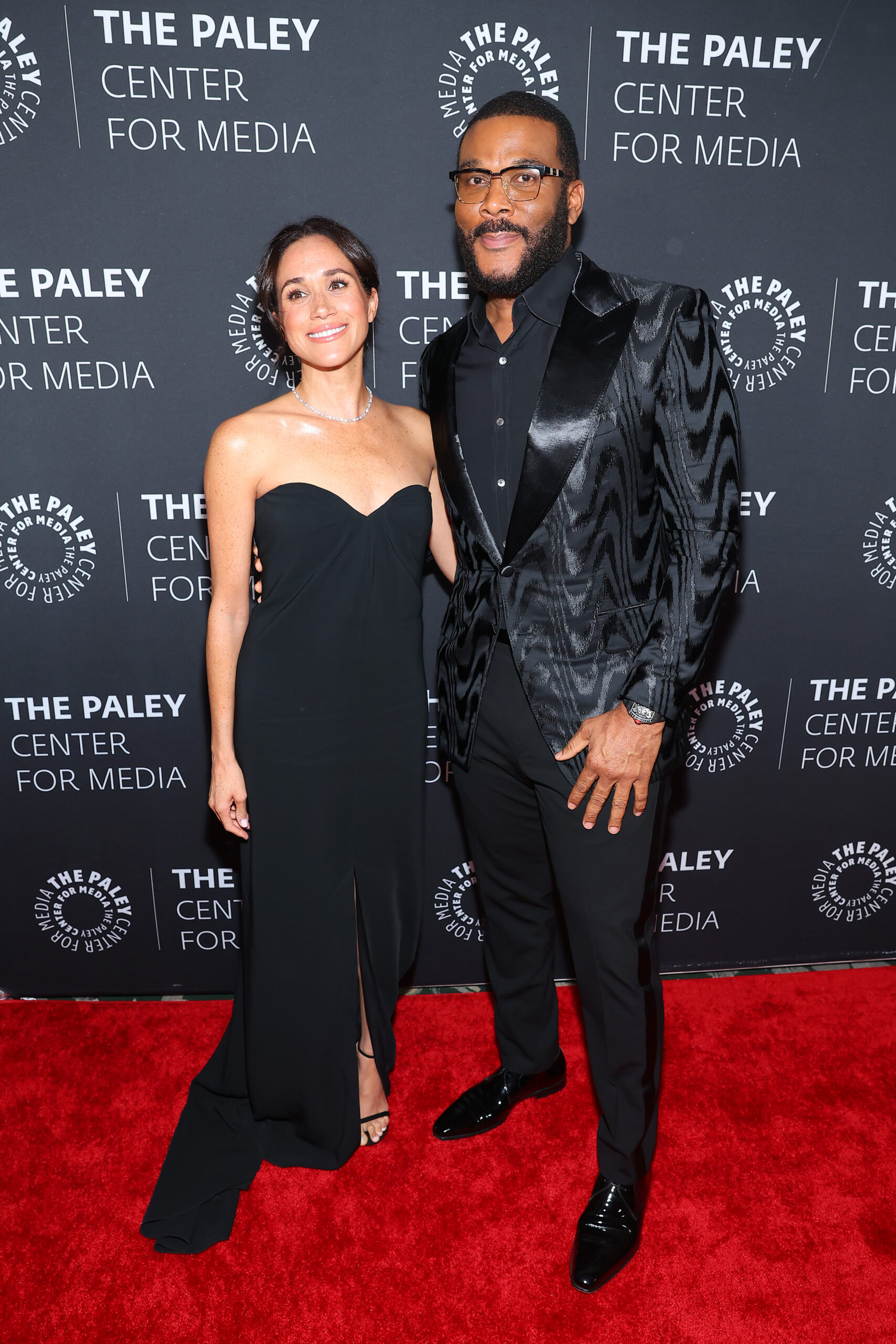 Meghan Markle and Tyler Perry at the Paley Honors Fall Gala in 2024.