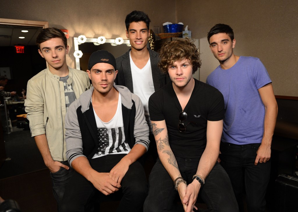 The Wanted members Nathan Sykes, Max George, Siva Kaneswaran, Jay McGuiness and Tom Parker