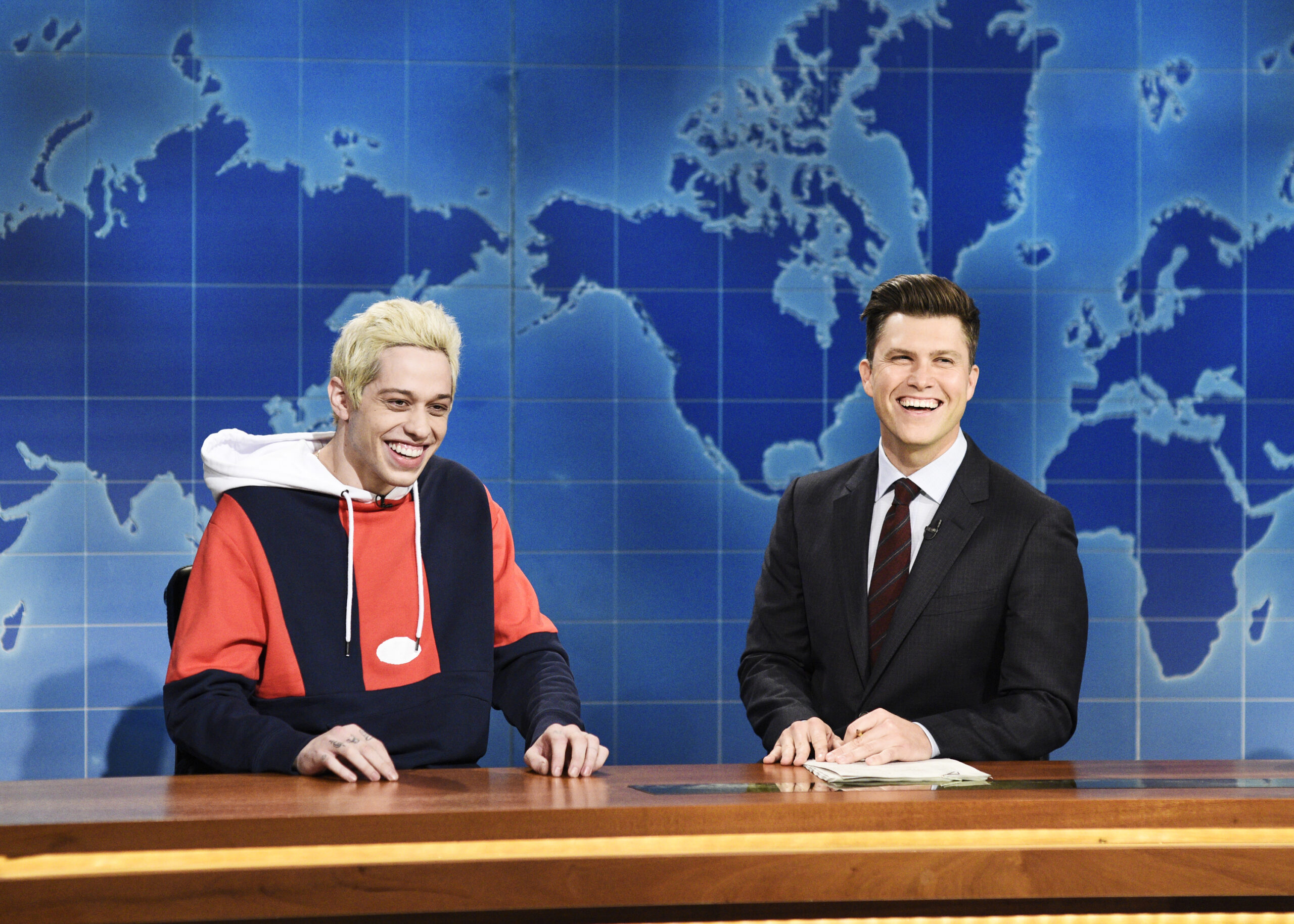 Pete Davidson and Colin Jost on "SNL" in September 2018