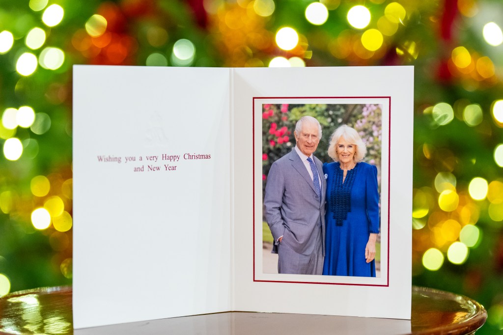 King Charles and Queen Camilla on their 2024 Christmas card.