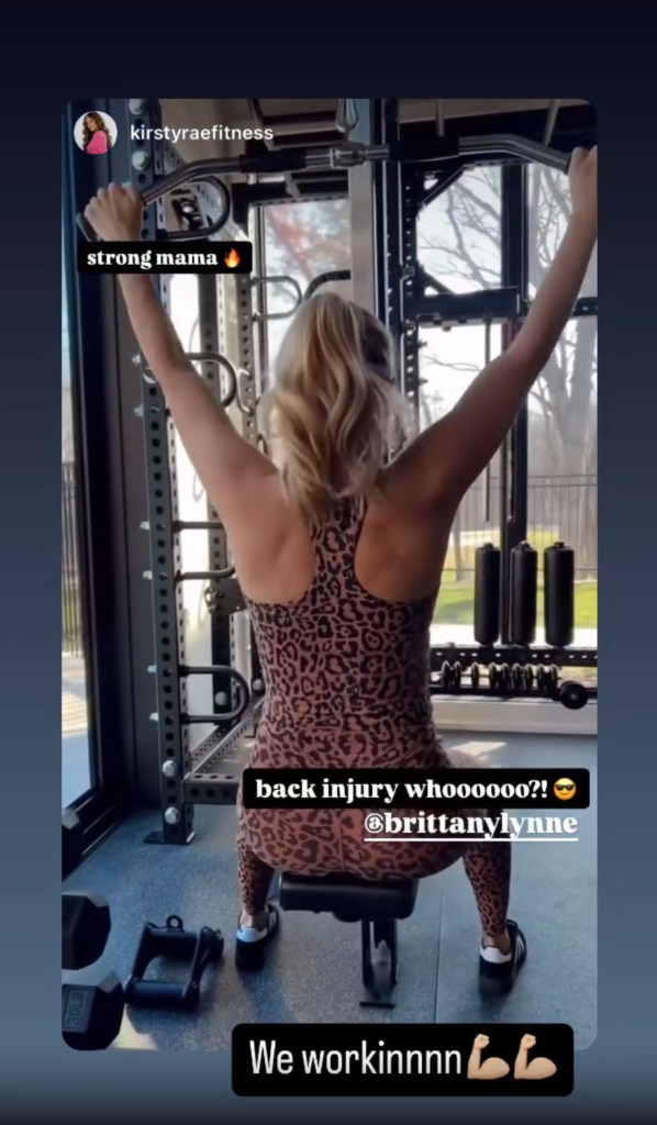 Brittany Mahomes leopard workout look