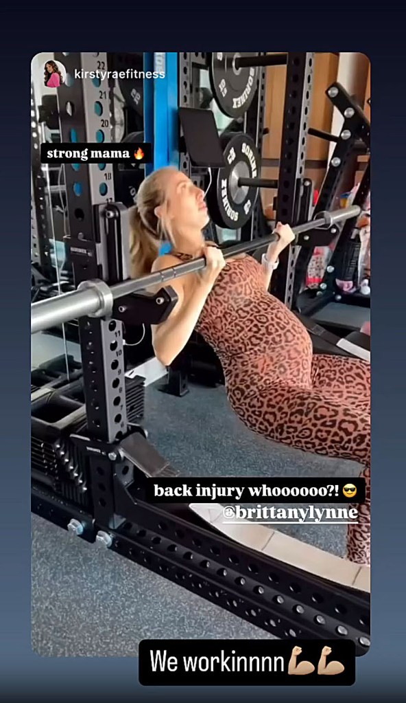 Brittany Mahomes leopard workout look