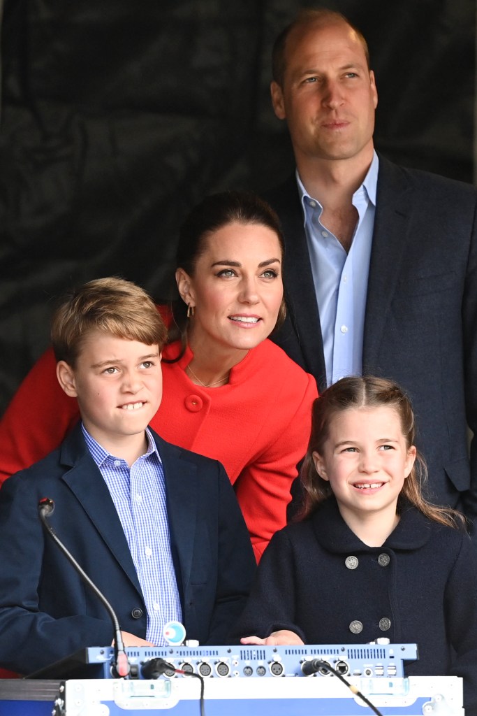 Prince William, Kate Middleton and their kids Charlotte and George