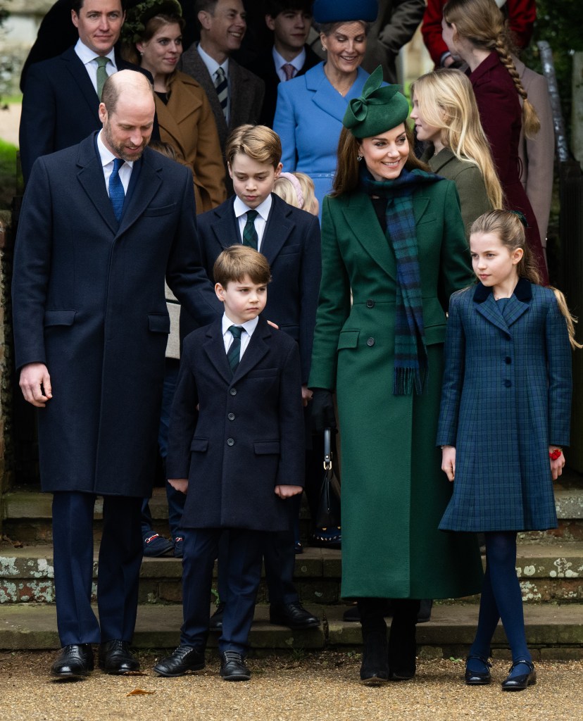 Kate Middleton attending Christmas Day church services on Dec. 25 with her family.