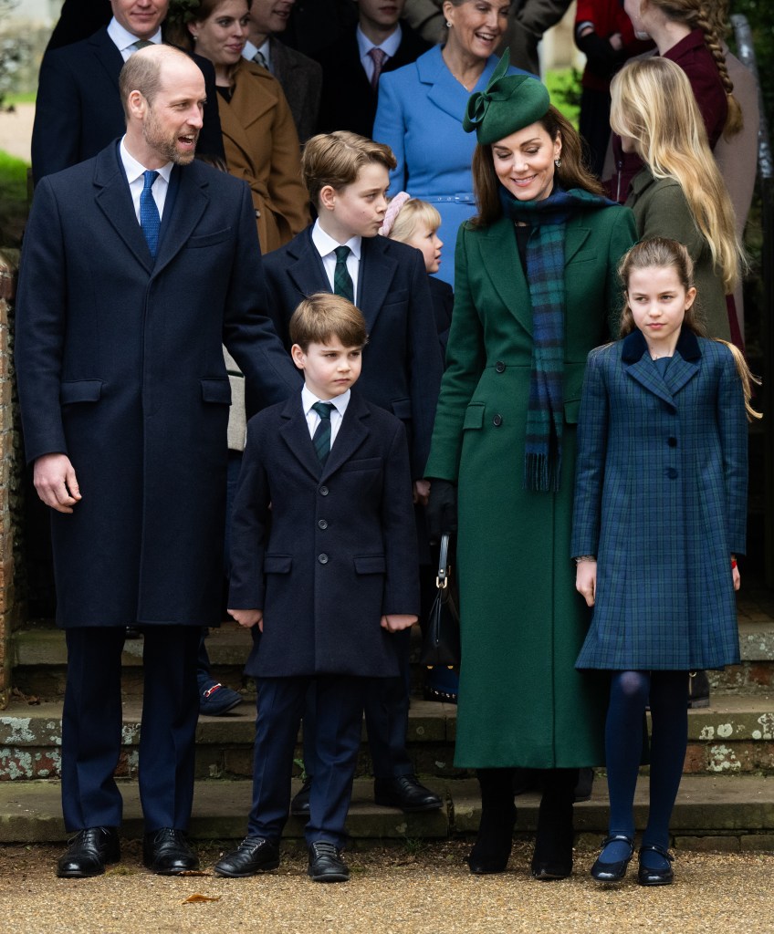 Kate Middleton attending Christmas Day church services on Dec. 25 with her family.