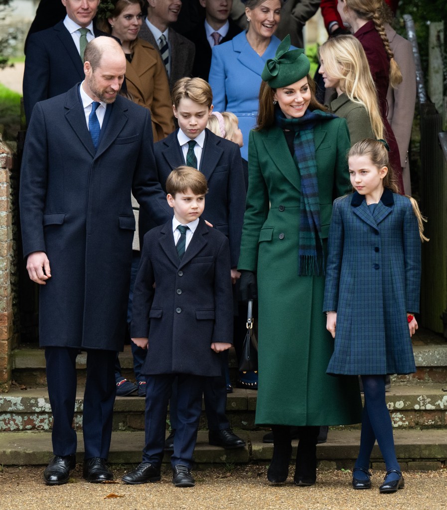 Prince William and Kate Middleton with their kids Louis, George and Charlotte