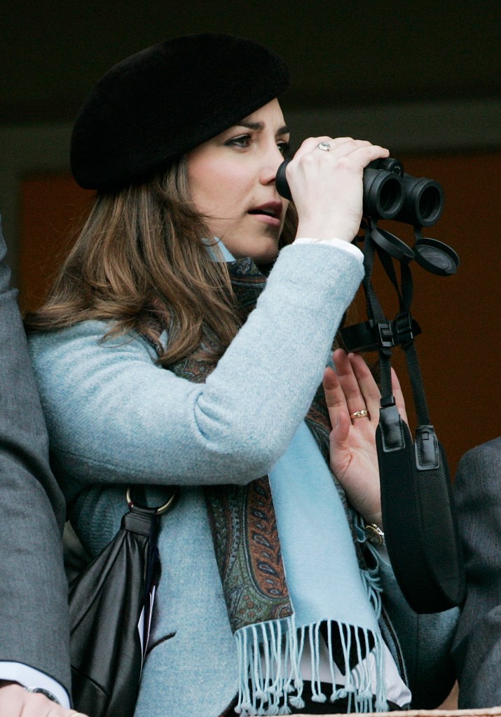 Kate Middleton using binoculars