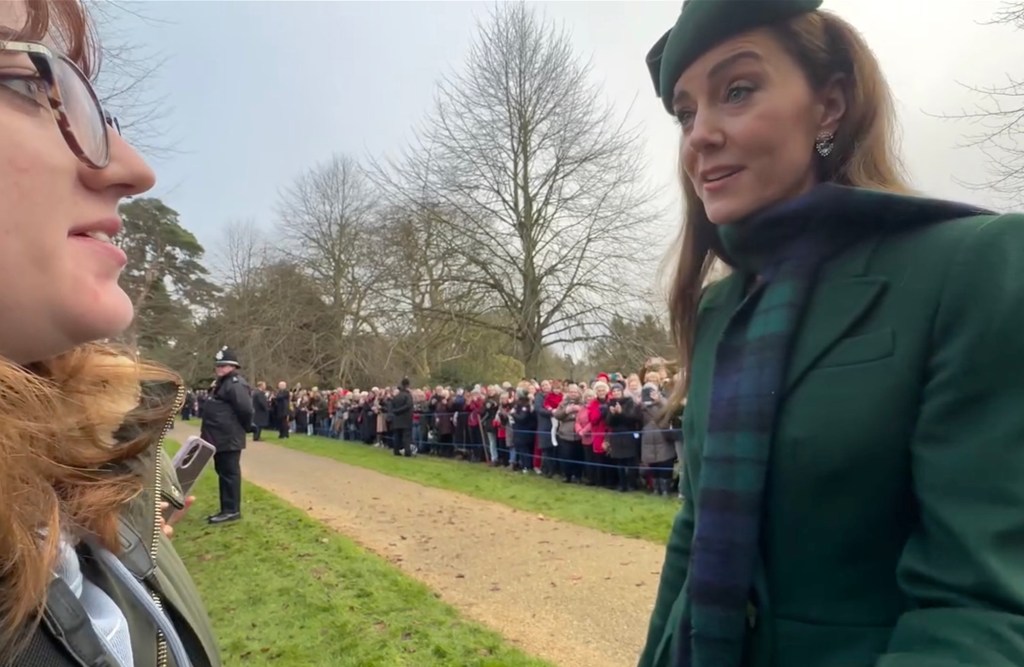 Kate Middleton visiting fans on Christmas Day 2024